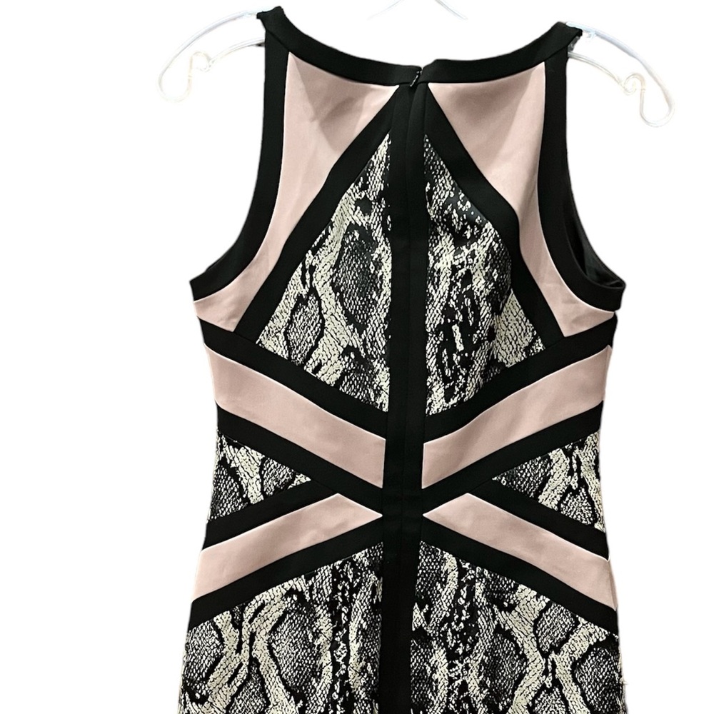 Jay Godfrey Snake Skin Print Color-Block Mini Dre… - image 2